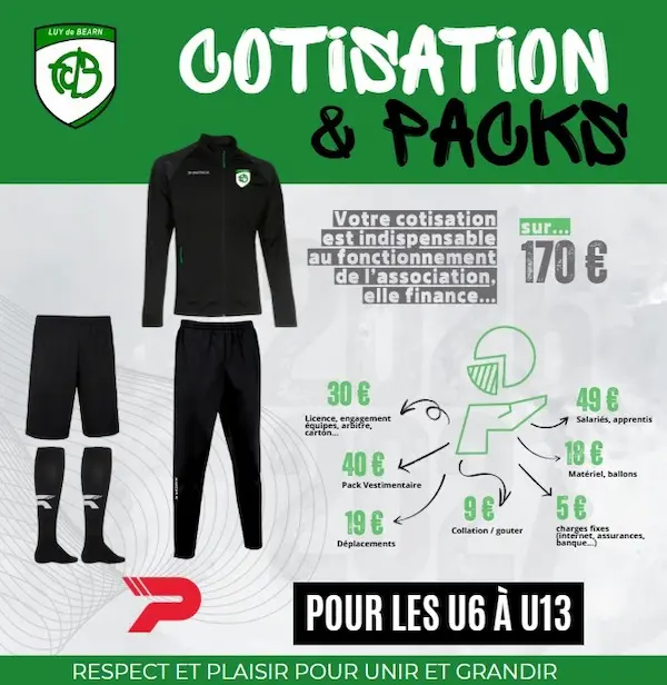 Cotisation & Pack U6 à U13