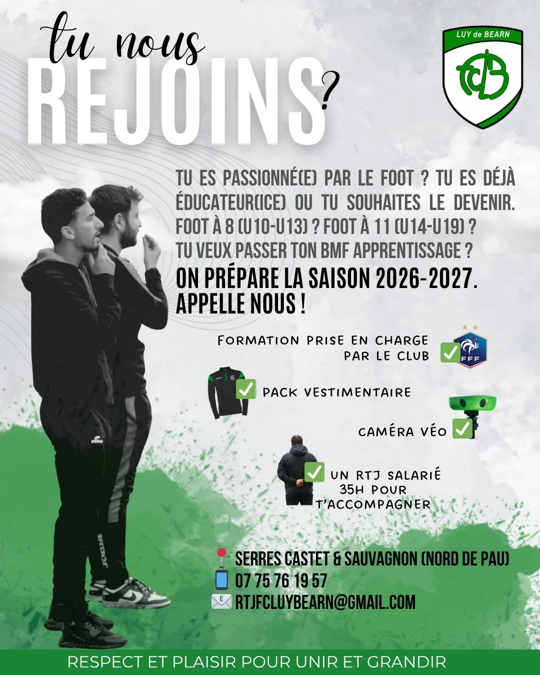 Recrutement éducateurs saison 26-27