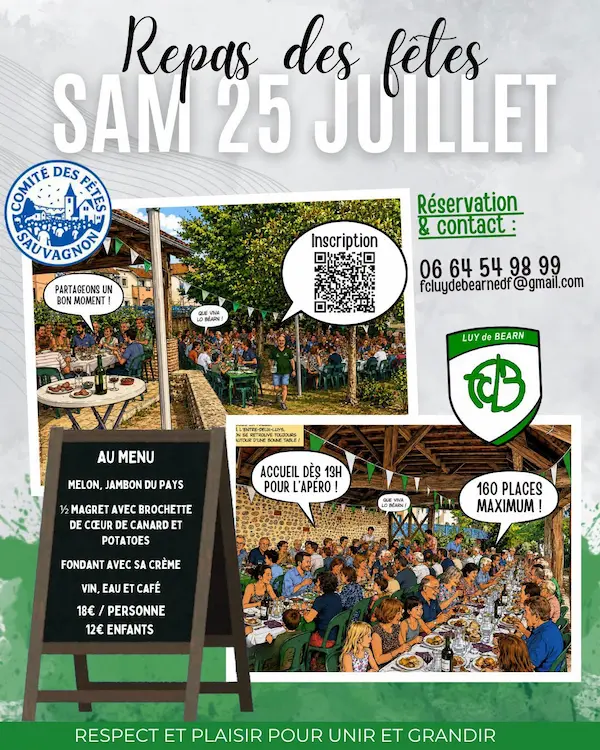 Repas fêtes sauvagnon